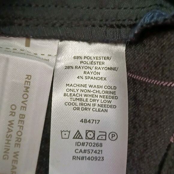 LOFT Marisa Slim Leg Career Dress Pant Women's Size 6 Gray Pink Windowpane NEW - Picture 9 of 10